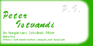 peter istvandi business card